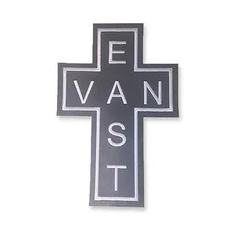 EVC Patch - Large Cross - Black/White