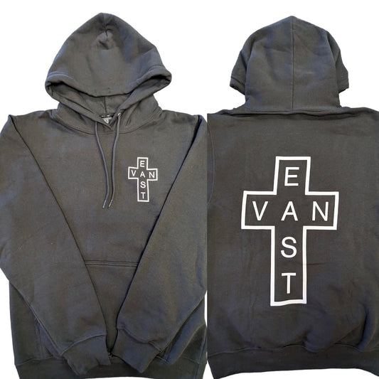 EVC Double Cross Hoodie - Black