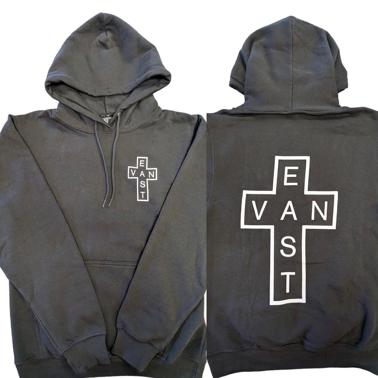 EVC Double Cross Hoodie - Black