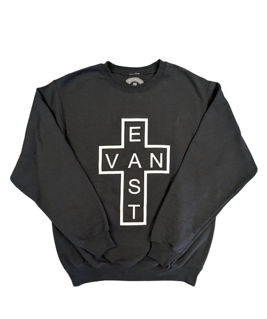 EVC Crew Neck Sweater - Black/White