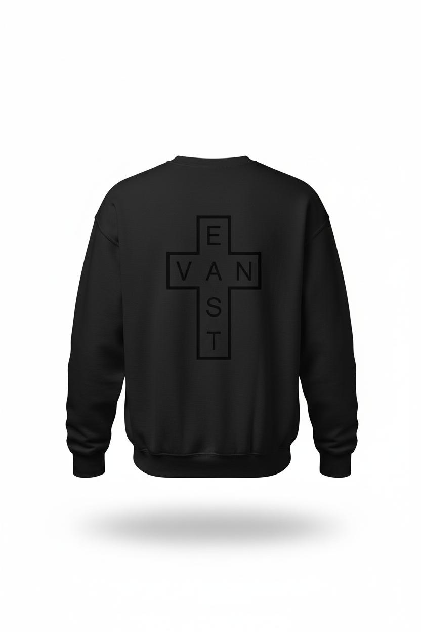 EVC Crew Neck - Black on Black